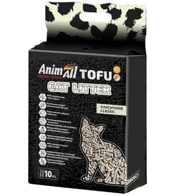 Соевый наполнитель AnimAll Tofu Classic для кошек, без аромата, 10 литров (4.66 кг) 2016608 фото