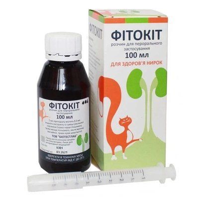 Розчин BioTestLab Фітокот для лікування циститів, уретритів і сечокам'яної хвороби для котів, 100 мл 1001867 фото