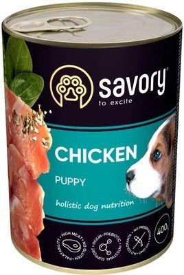 Вологий корм для цуценят Savory з куркою 400 г 2007122 фото