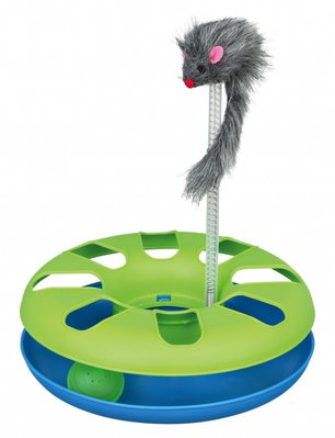 Іграшка для кішок Trixie Crazy Circle з плюшевою мишкою на пружині 24 х 29 см. 1004057 фото