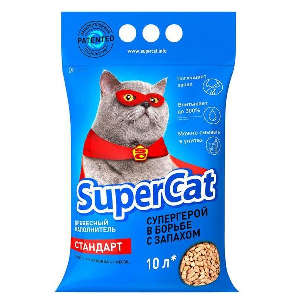 Наповнювач для котів деревне COLLAR SuperCat стандарт 3 кг. 6246 фото