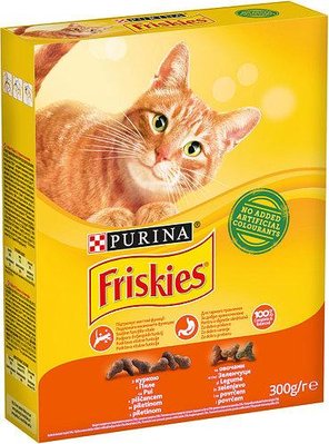 Сухий корм для котів Purina Friskies з куркою і овочами, 300 г 1008500 фото