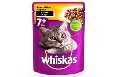 Влажный корм Whiskas для котов от 7 лет, с курицей в соусе, 100 г 1006221 фото