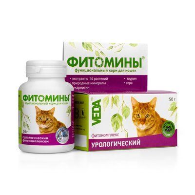 Витамины ФитоМины с урологическим фитокомплексом для кошек упак. 100 таб. 5885 фото